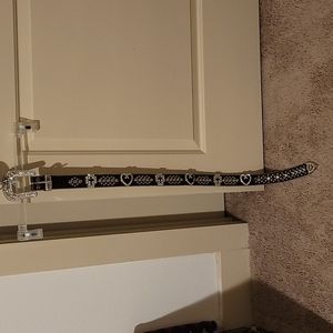 Heart and cross bling western belt